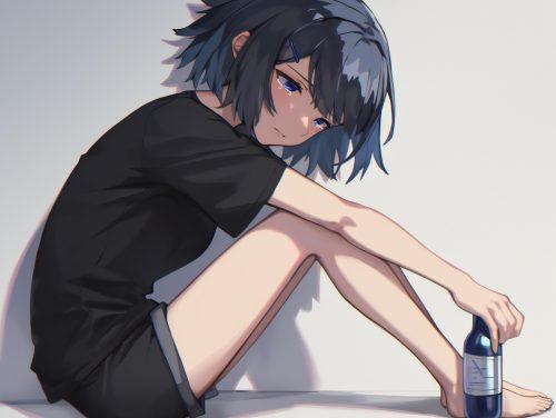 Reflective Alone Sad Anime Wallpaper