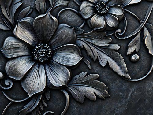 Elegant Black & White Rose Wallpaper Pattern