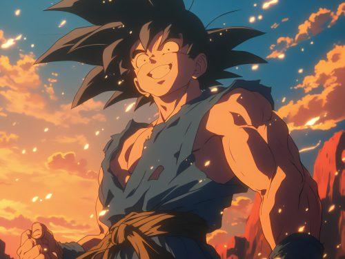 A dragon ball wallpaper goku featuring expressive shading and high-impact artistic contrasts.