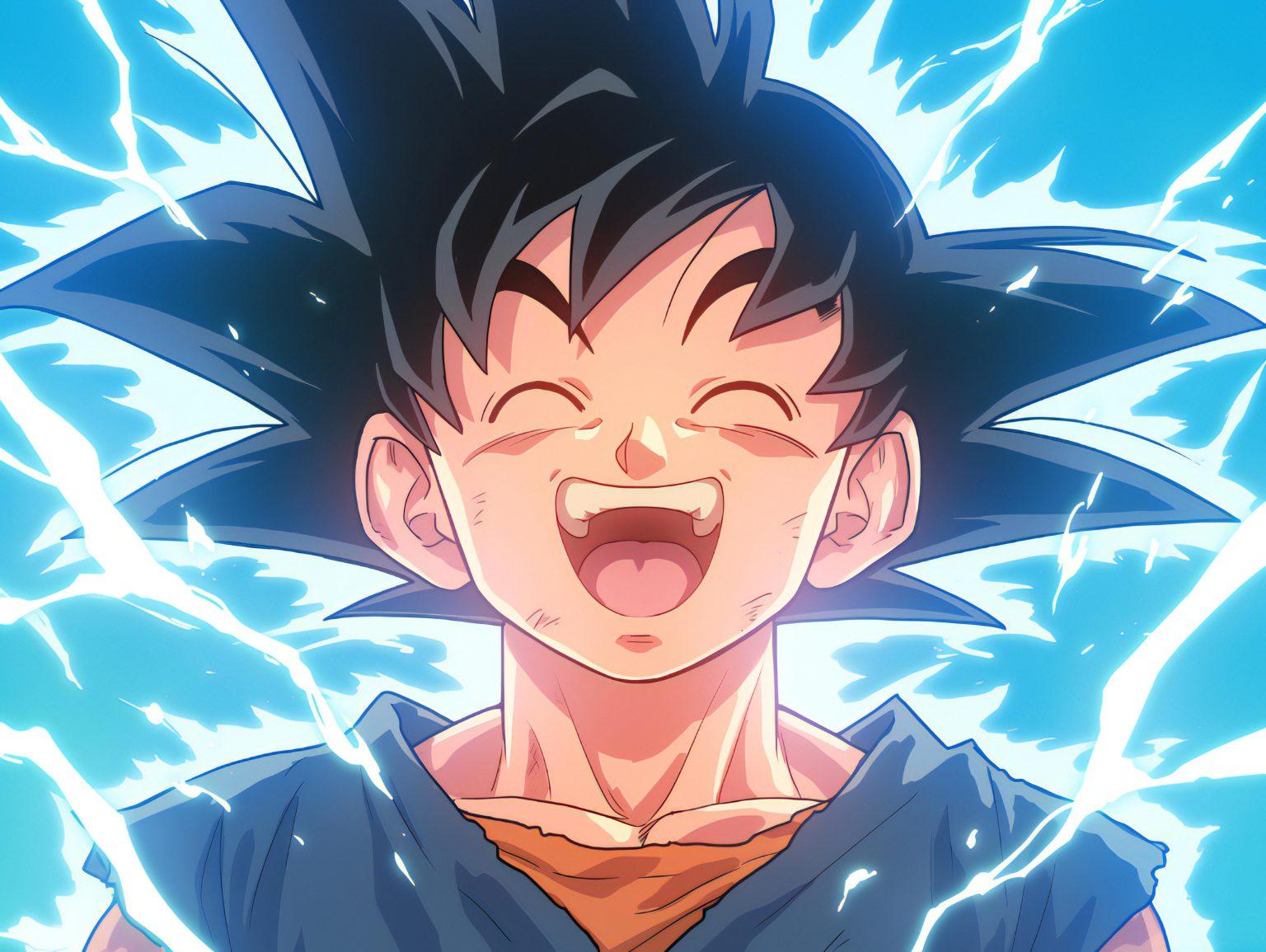 A goku super saiyan wallpaper featuring high-impact shading and dynamic artistic depth.