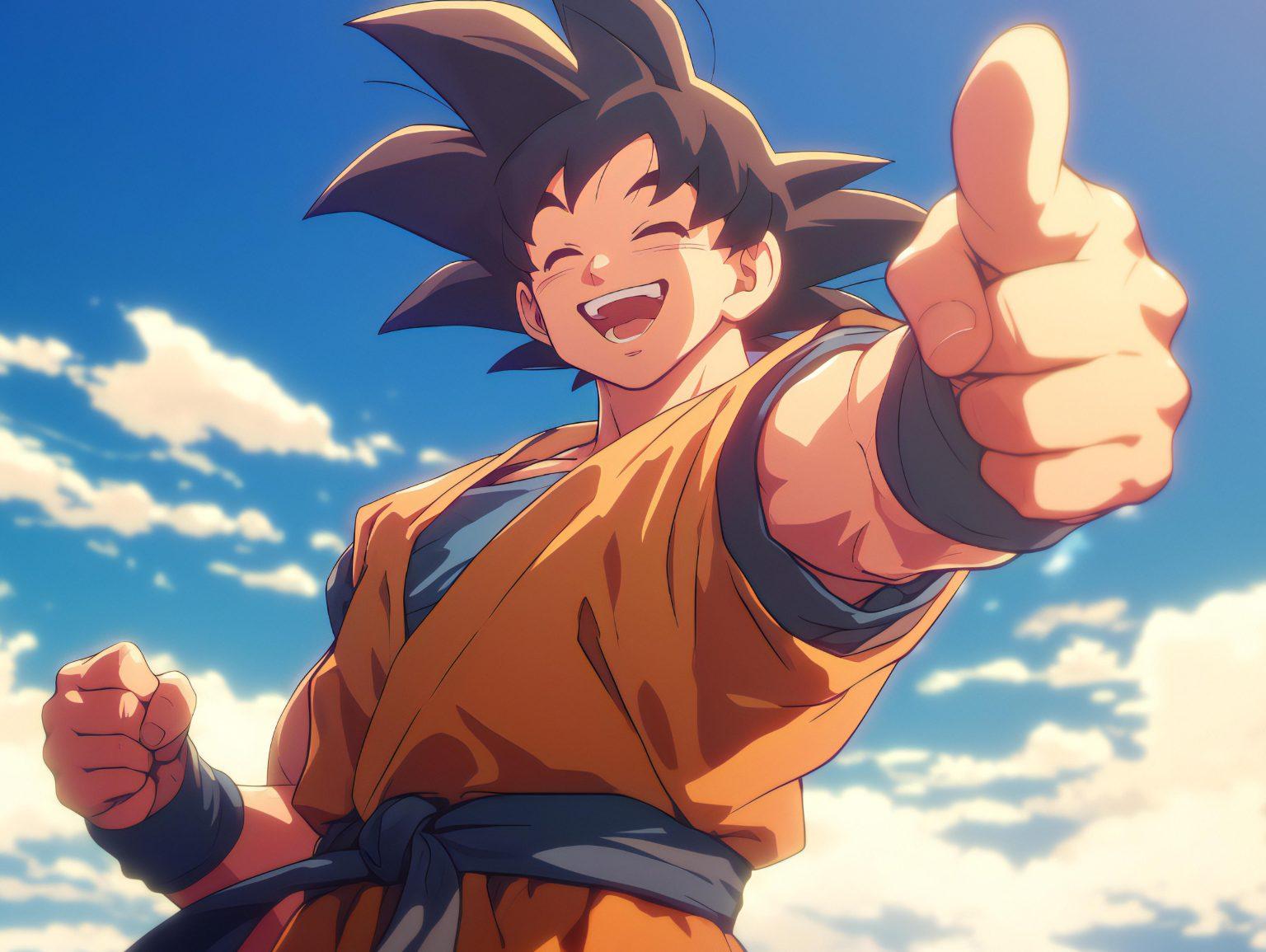A dragon ball wallpaper goku featuring bold shading and dynamic artistic contrasts.