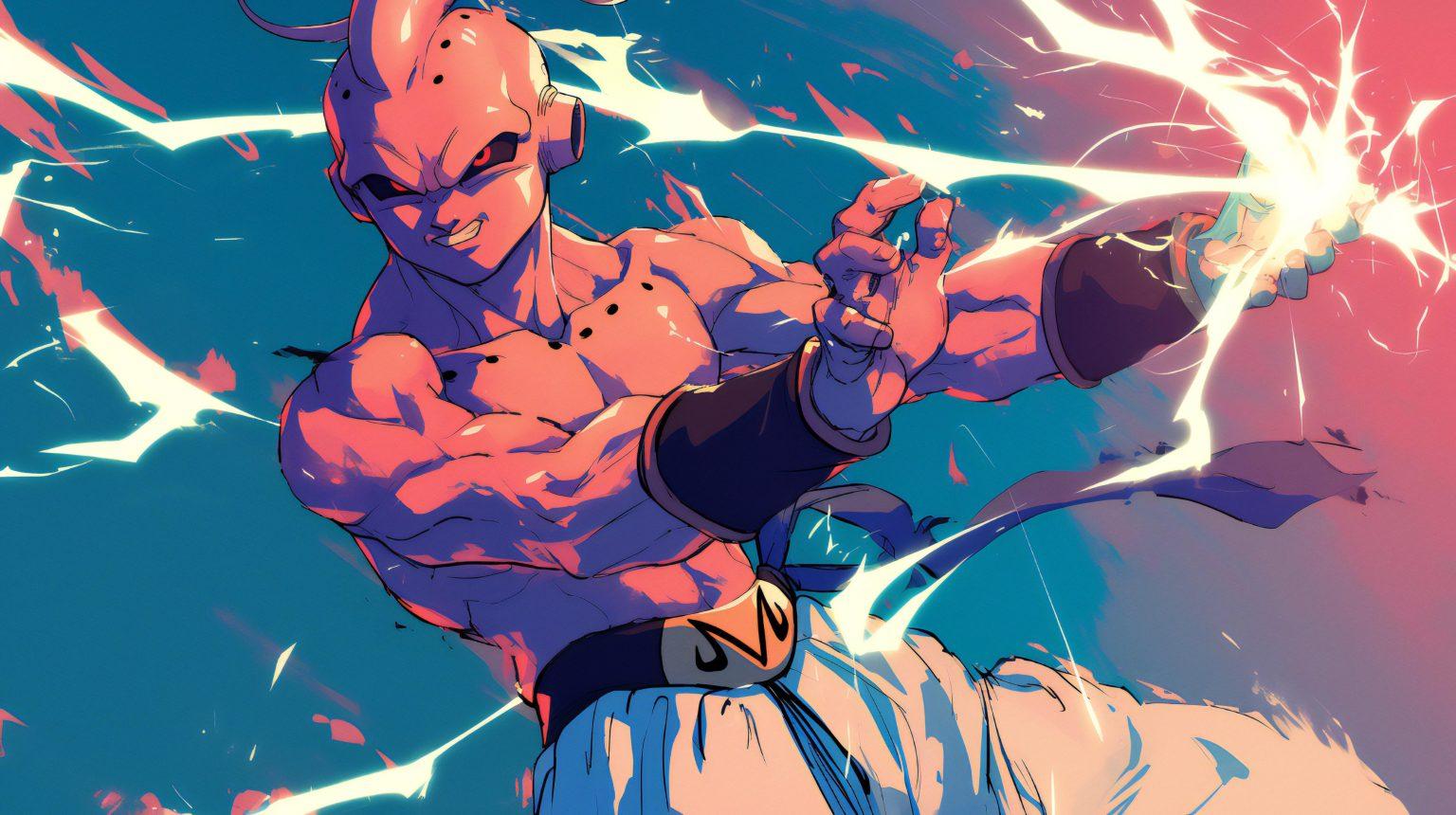 A buu dragon ball wallpaper pc featuring Majin Buu’s unrivaled power with bold artistic expression.