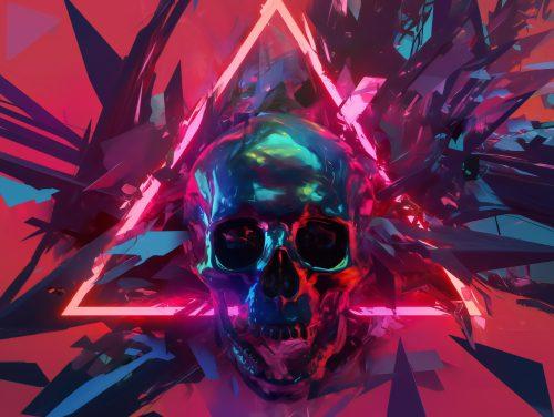 Triangle Fate Skull Fantasy Wallpaper