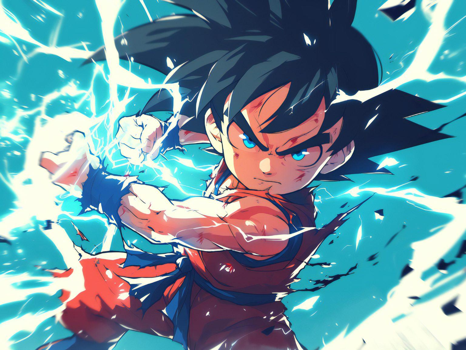Goku wallpaper in HD & 4K, perfect for desktop backgrounds.