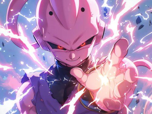 A buu dragon ball wallpaper pc featuring Majin Buu’s unleashed energy in a bold artistic composition.