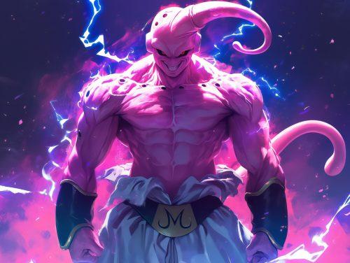 Intense Purple Force Majin Buu Wallpaper