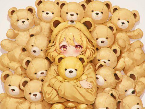 Yellow Bear Army Aesthetic Wallpaper