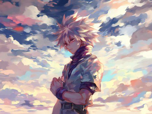 Unleashed Power Clouds Killua Zoldyck Wallpaper