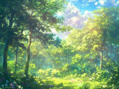 Lush Green Forest Landscape Wallpaper