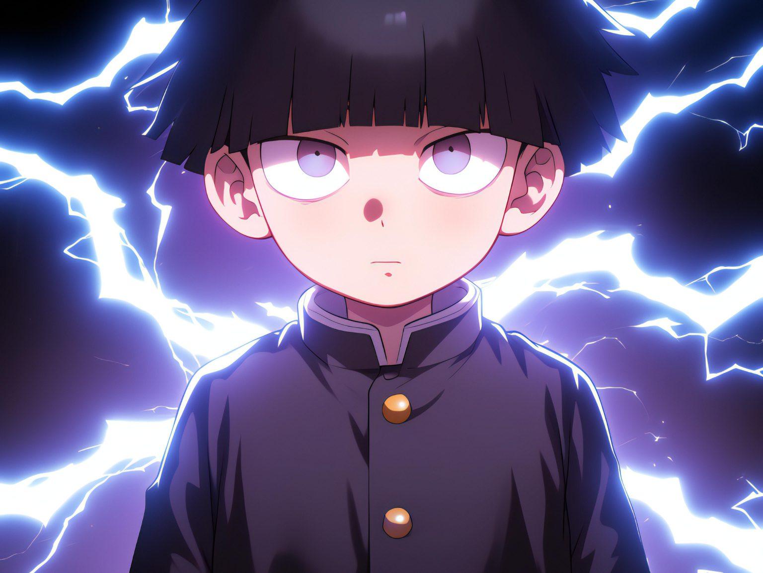 A powerful mob 100 wallpaper with dynamic colors.