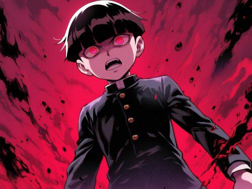 A high-impact mob psycho wallpaper with bold colors.