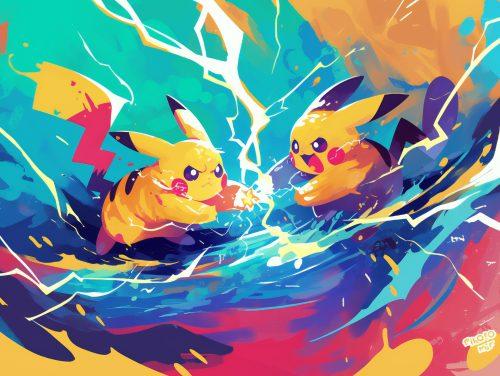 Fighting Pikachu Aesthetic Desktop Backgrounds