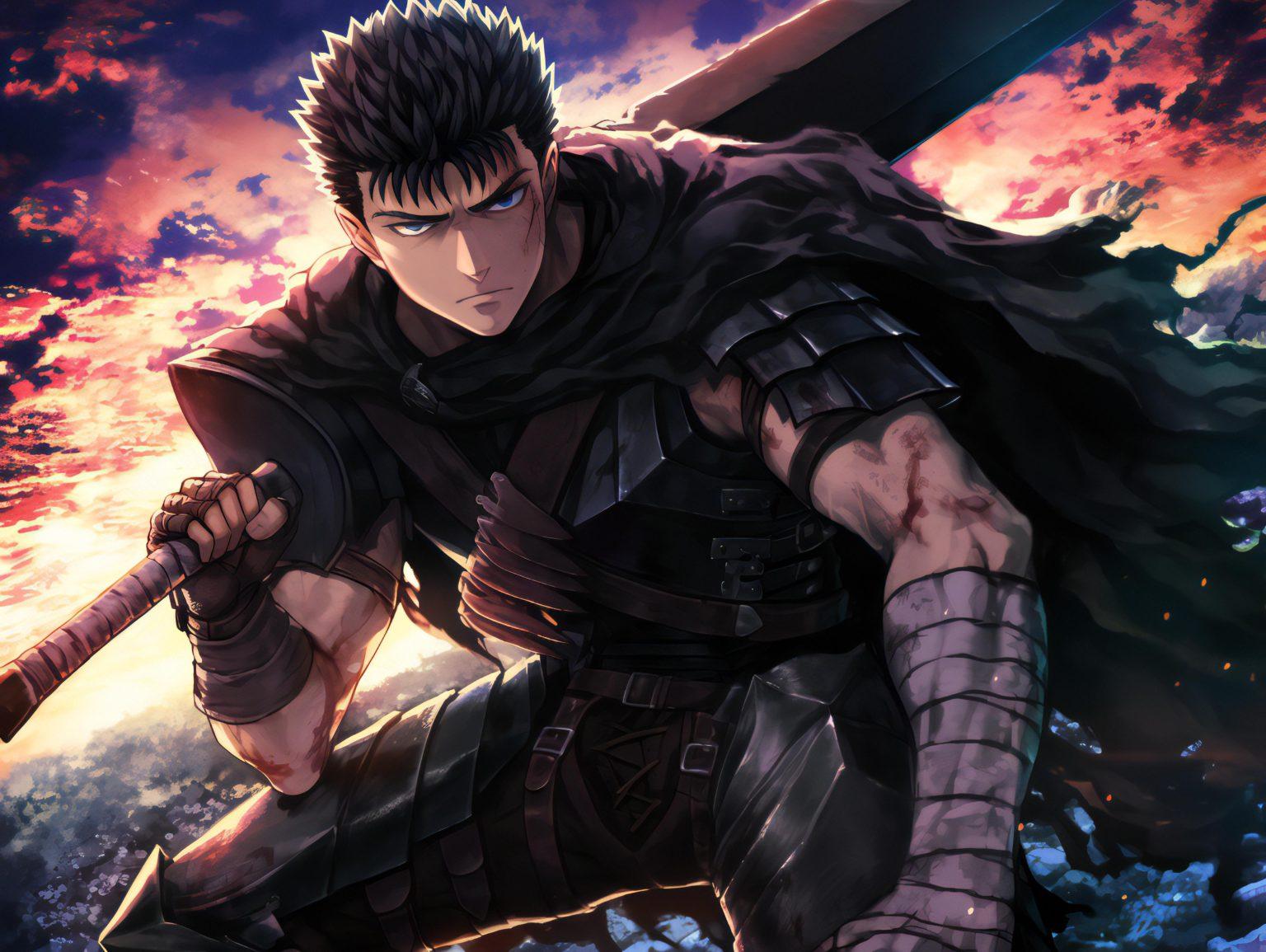 A berserk wallpaper hd featuring bold, high-impact artistic details and a dramatic color palette.