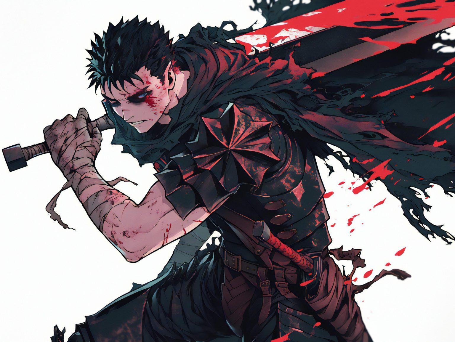 A berserk wallpaper featuring bold artistic intensity and dynamic energy.