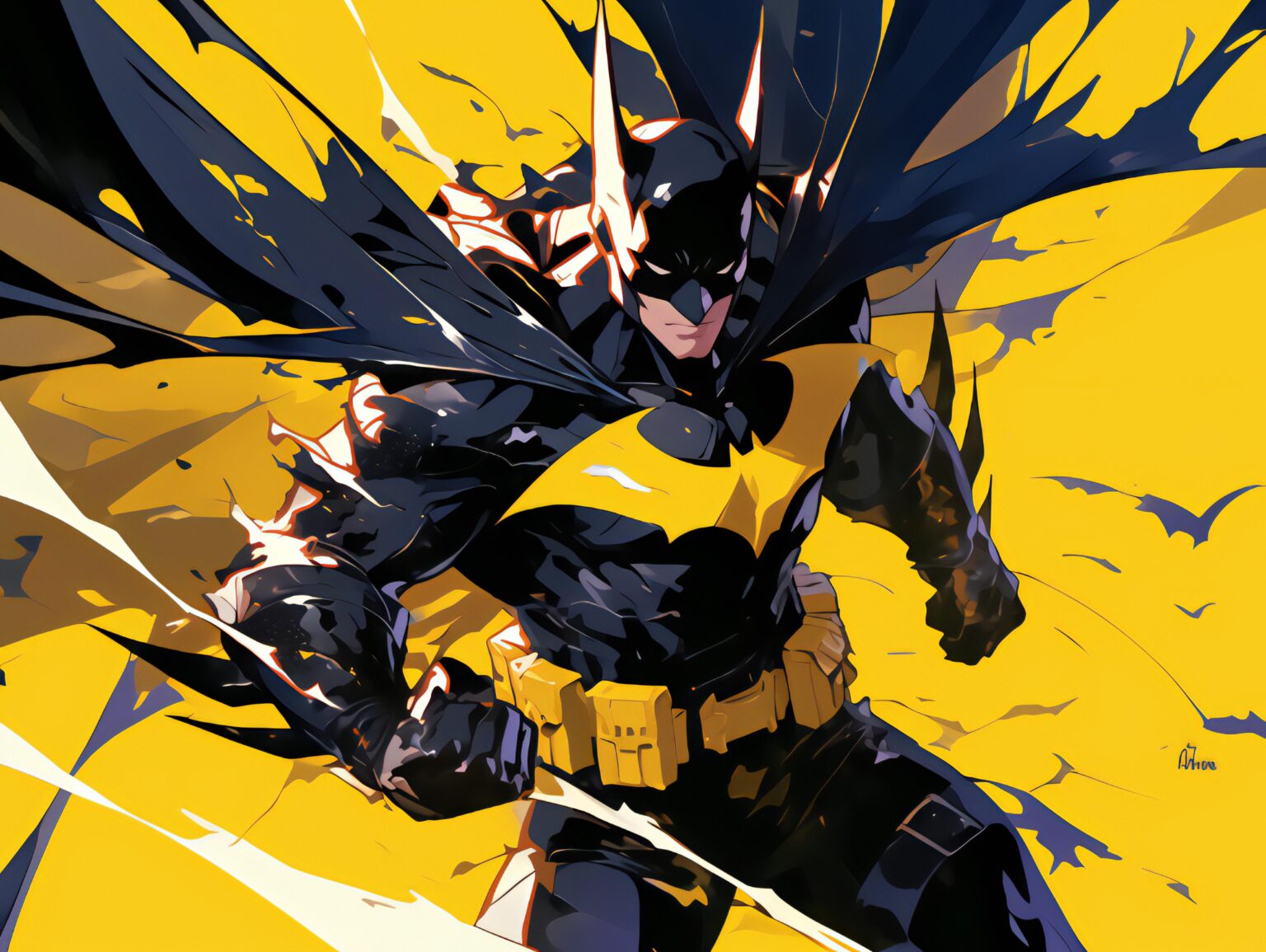 A Batman comic art wallpaper featuring bold inked illustrations and action-packed storytelling elements.