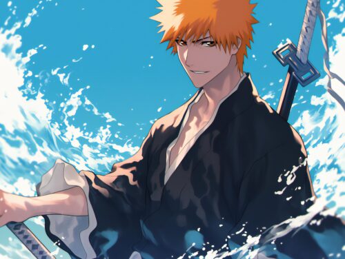 A stylish Bleach background wallpaper featuring high-quality details and sleek artistic design.