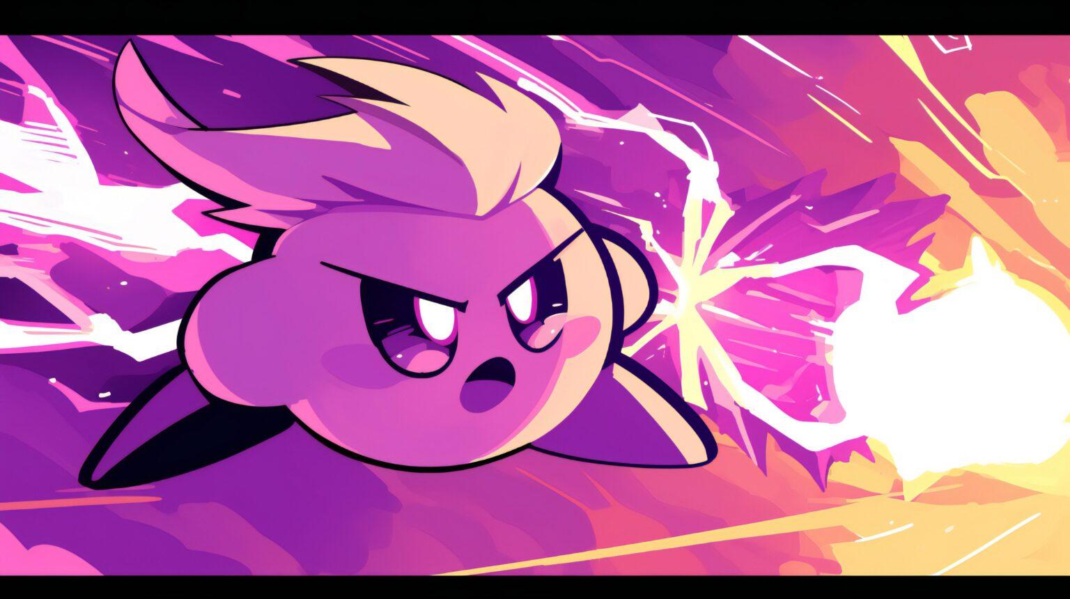 A Kirby background wallpaper featuring vibrant colors and crisp anime-style artistic details.