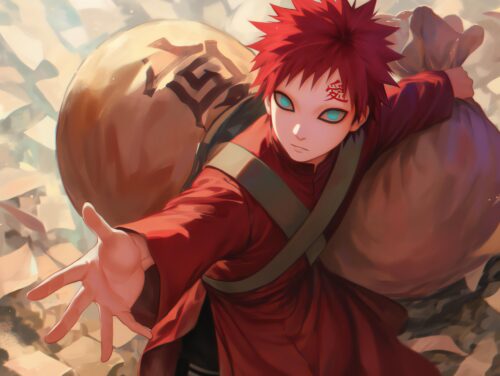 A Gaara 4K background with sharp textures and an intense, action-packed presence.