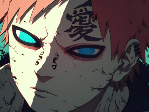 A Gaara 4K background with crisp details and a commanding ninja presence.