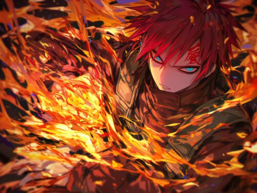 A Gaara wallpaper 4K with stunning clarity and a bold, high-energy composition.