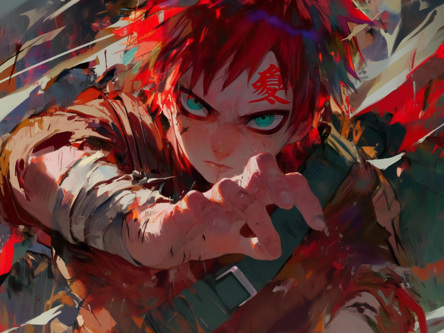 A Gaara 4K background with stunning clarity and a dynamic, high-energy aesthetic.