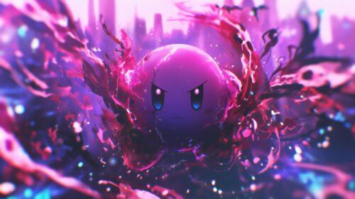 Dark Purple Aura Kirby Background