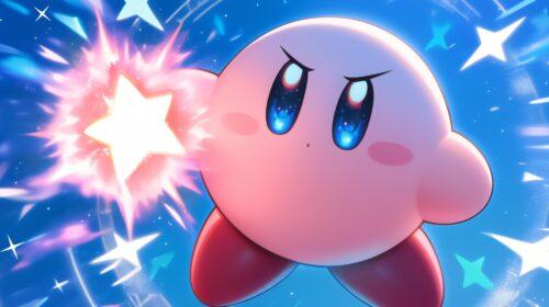 Bright Blue Kirby Background Wallpaper