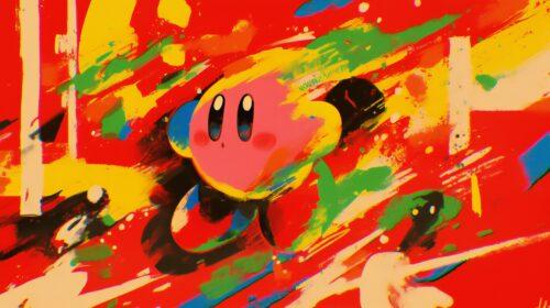 Adorably Abstract Kirby Kawaii Wallpaper