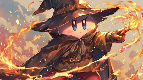 The Fiery Black Witch Kirby Wallpaper