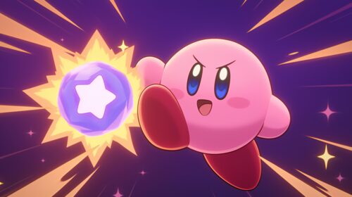 The Purple Ball Kirby Wallpaper 4K