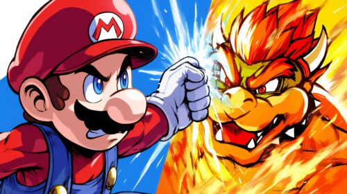 Iconic Fighter Mario Bros Background