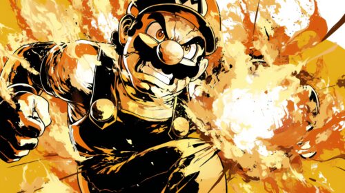 Iconic Yellow Mario Character Wallpaper
