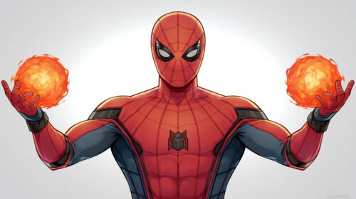 Double Fireball Spiderman Desktop Wallpaper
