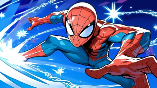 Sleek Blue Spiderman Wallpaper 4K for PC