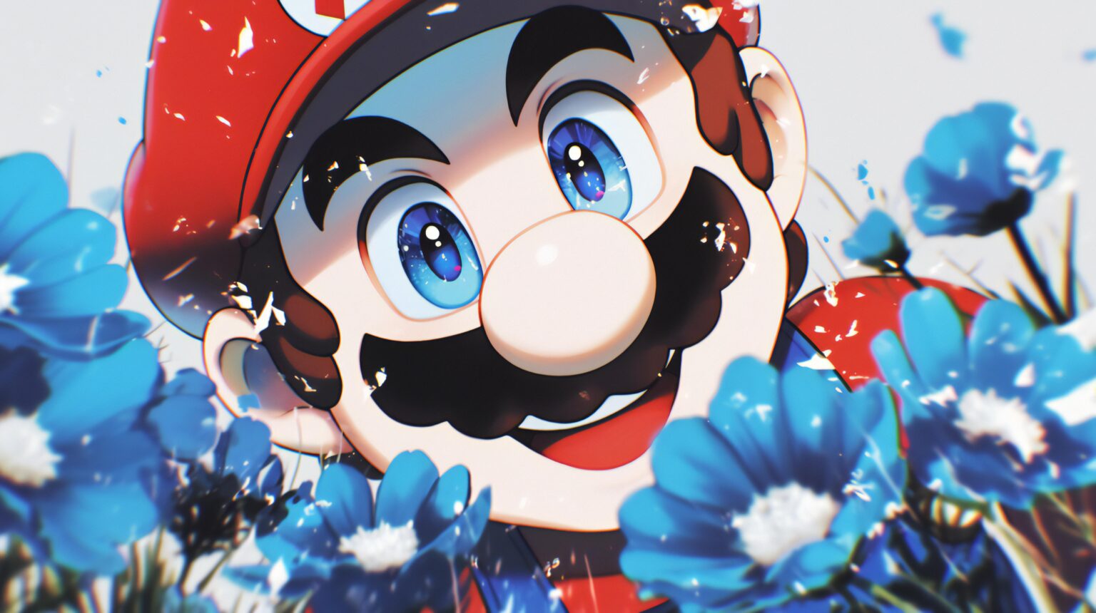 A Mario character wallpaper with dynamic colors and a crisp, high-quality finish.