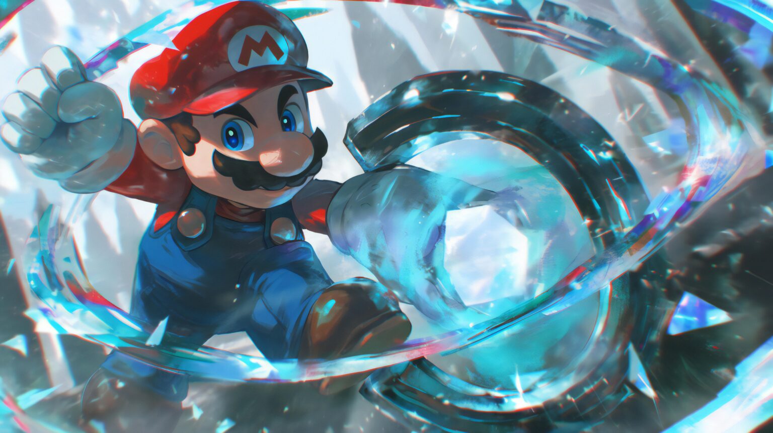 A high resolution Super Mario background with detailed textures and colorful designs.