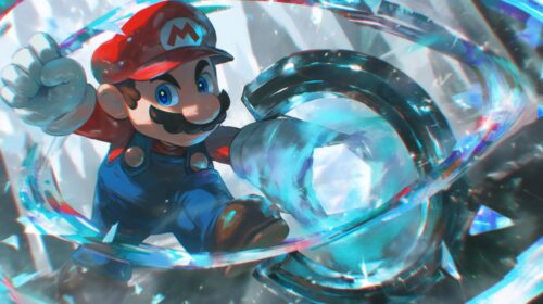 Super Mario Bros Background Retro-Inspired Design