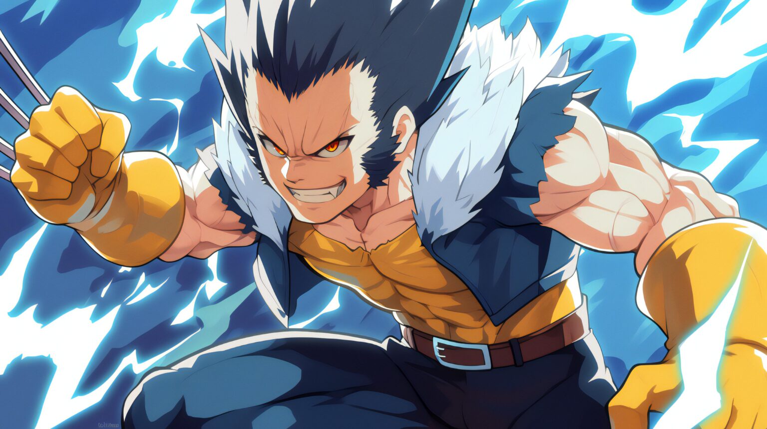 A Wolverine wallpaper with bold action elements and a battle-ready presence.